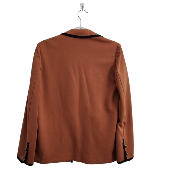 Givenchy Sport Blazer Womens 10 Brown Orange Open Jacket Office Career Button‎ - Picture 6 of 8
